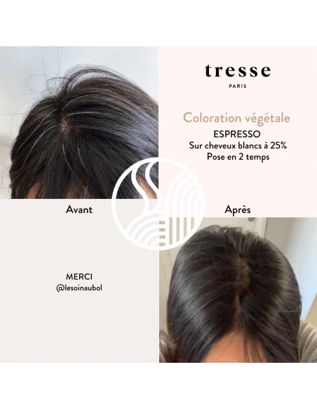 Pflanzliche Coloration Espresso — Pulverbeutel — Tresse Paris