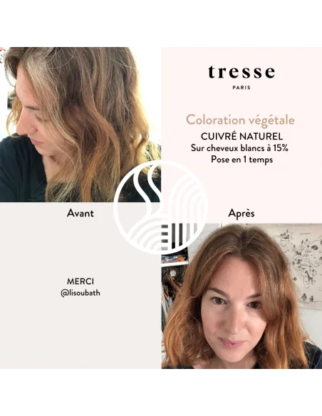 Colorazione vegetale Cuivré naturel — sachets poudre — Tresse Paris