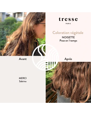 Colorazione vegetale Nocciola — accessori inclusi termometro guanti cuffia — Tresse Paris