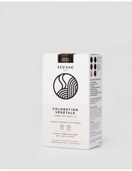 Tresse Paris | Deep Chesnut Plant-Based Hair Dye 100% Organic and Natural