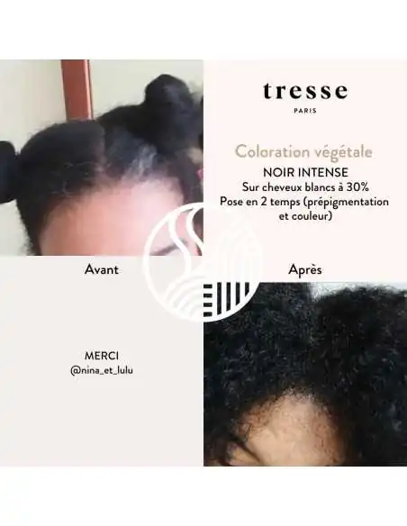 Colorazione vegetale Nero Intenso — bustine di polvere — Tresse Paris