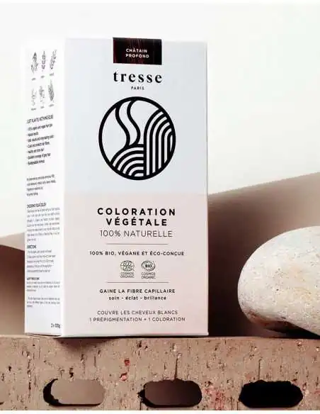 Pflanzliche Coloration Tiefes Kastanienbraun — Verpackung Box — Tresse Paris