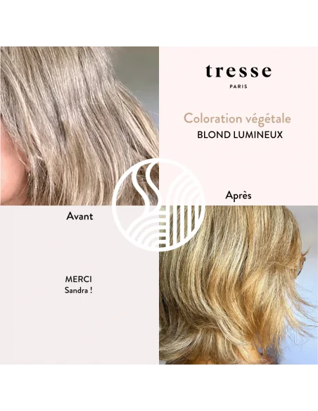 Colorazione vegetale Blond lumineux — sachets poudre — Tresse Paris