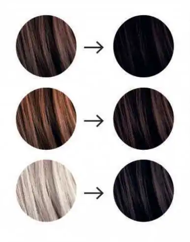 Colorazione vegetale Nero Intenso — risultato applicazione metodo 2 fasi — Tresse Paris
