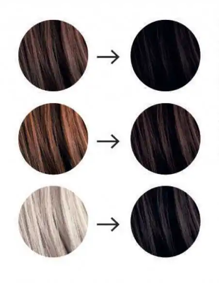 Colorazione vegetale Nero Intenso — risultato applicazione metodo 2 fasi — Tresse Paris